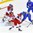 CHELYABINSK, RUSSIA - APRIL 29: Sweden's Marcus Westfalt #26 scores on Czech Republic's Daniel Dvorak #30 while his teammates Jakub Adamek #5, Matej Pekar #10 and Libor Zabransky #8 and Sweden's David Gustafsson #13 look on during bronze medal game action at the 2018 IIHF Ice Hockey U18 World Championship. (Photo by Andrea Cardin/HHOF-IIHF Images)

